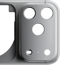 iPhone 17 Pro zozadu, jednoliaty kovaný hliníkový dizajn