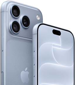 iPhone 18 Pro v ľadovcovej farbe, pohľad na prednú a zadnú stranu, vidno Ceramic Shield a sústavu troch kamier