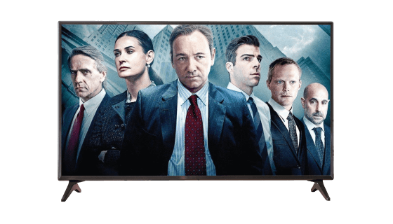 ilustrácia televízora s tv seriálom