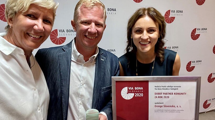 Orange získal prestížne ocenenie Via Bona Slovakia za aktivity v oblasti podpory duševného zdravia