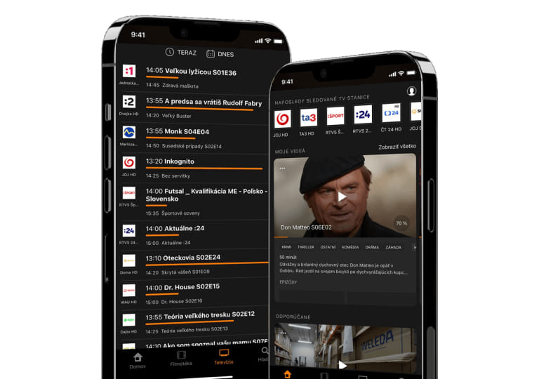Orange TV aplikácia na mobiloch