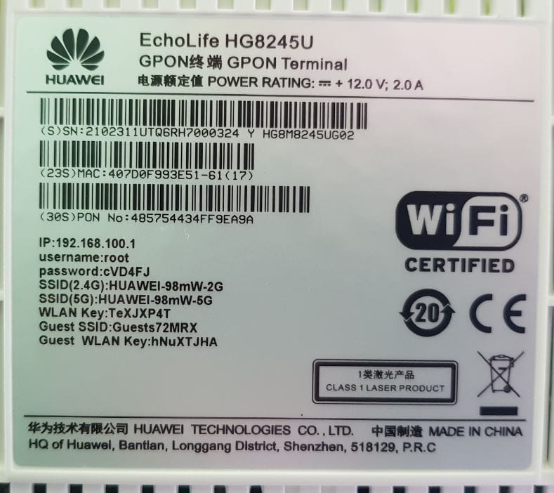 Huawei EchoLife HG8245U