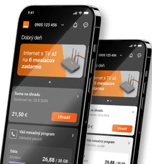 telefón s aplikáciou Môj Orange