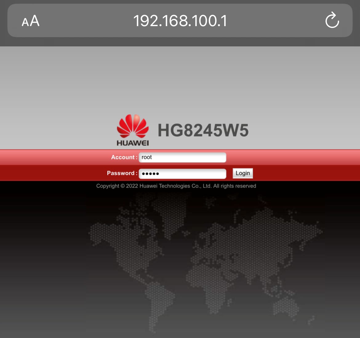 Huawei EchoLife HG8245W5