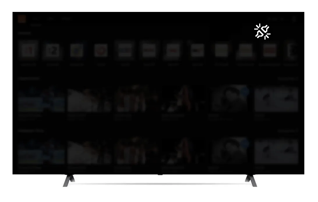 ukážka ikony rozpojených káblov v televízii