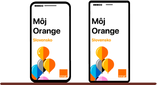 dva mobily s aplikáciou Môj Orange