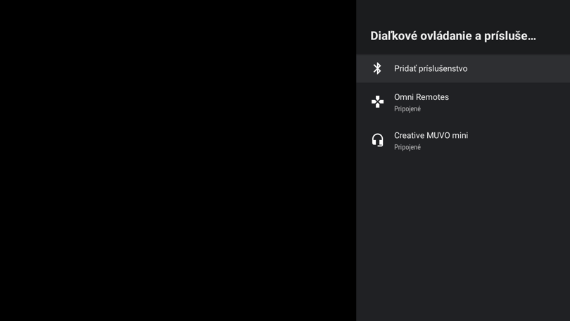 pripojenie zariadení cez Bluetooth