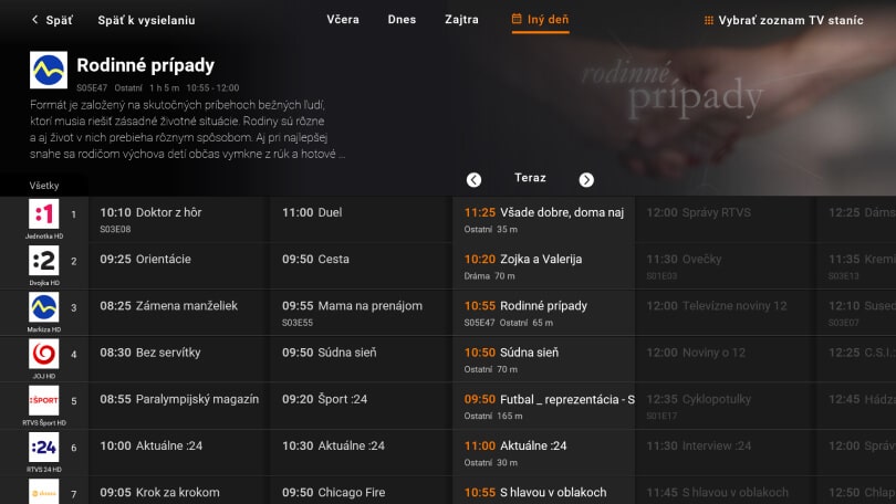 programový sprievodca EPG