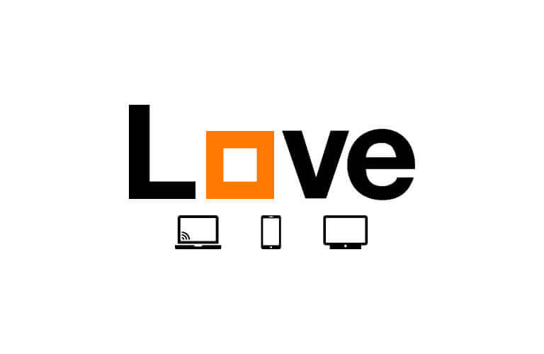 Orange LOVE grafika