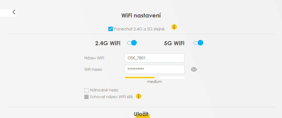 nastavenia Wi-Fi pre zariadenie Zyxel VMG3927