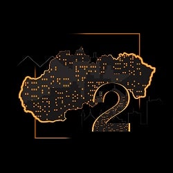 mapa Slovenska a číslo dva