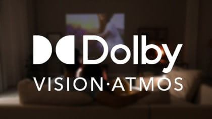 nápis Dolby Vision a Dolby Atmos®