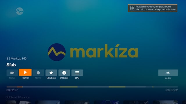 ukážka pretáčania reklám