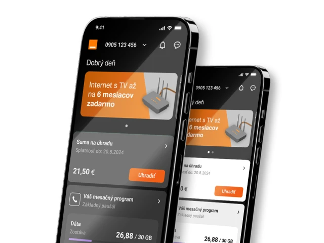 aplikácia Môj Orange v telefóne