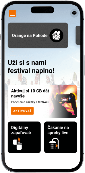 ukážka aplikácie Môj Orange